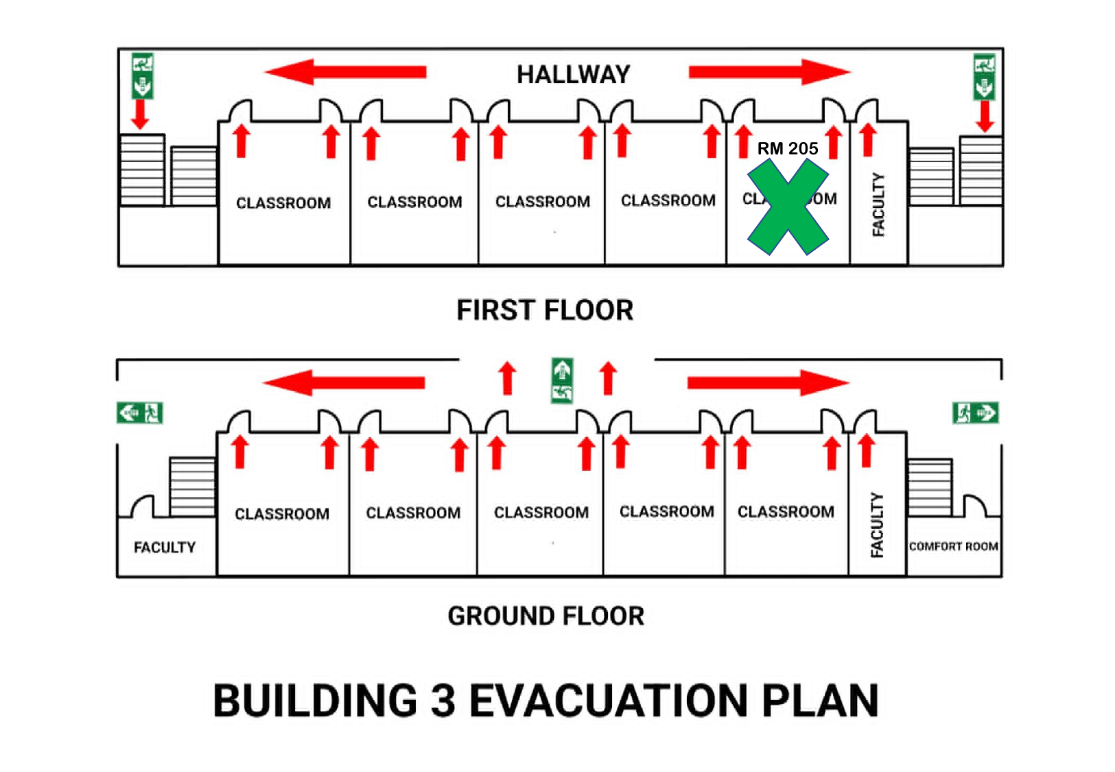 Building 3 evacuation plan