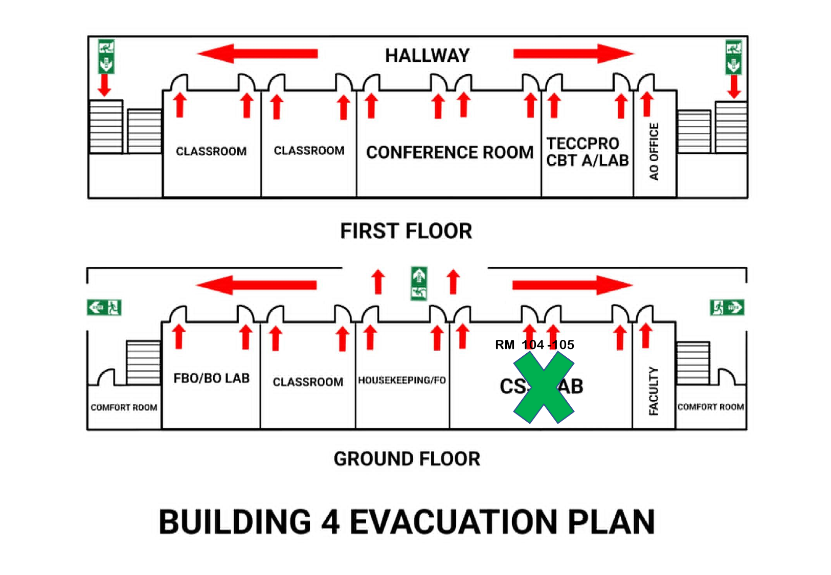 Building 4 evacuation plan